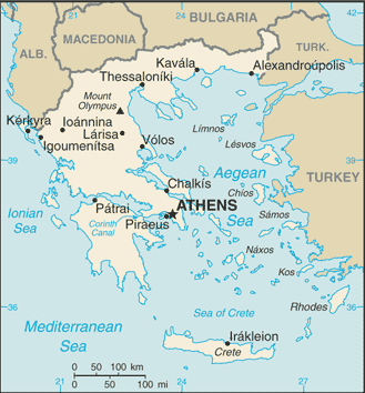 Map of Greece