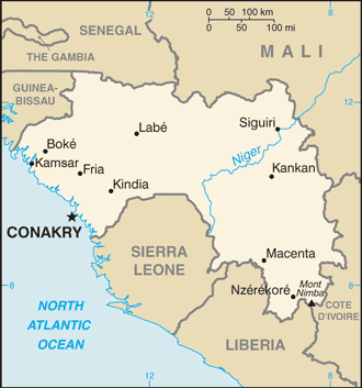 Map of Guinea