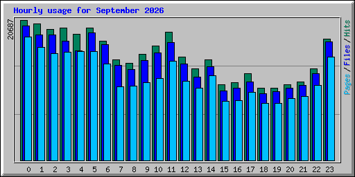 Hourly usage for September 2026
